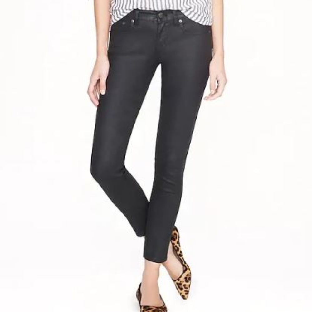 J. CREW TOOTHPICK JEAN IN BLACK DENIM SKINNY